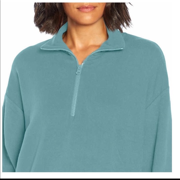 Three Dots Ladies' Quarter Zip Pullover, Nile Blue - Picture 4 of 4